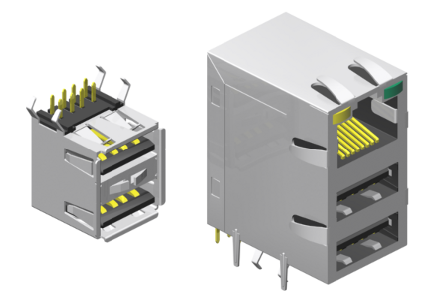 USB 1.x/2.0 Type "A" multi port