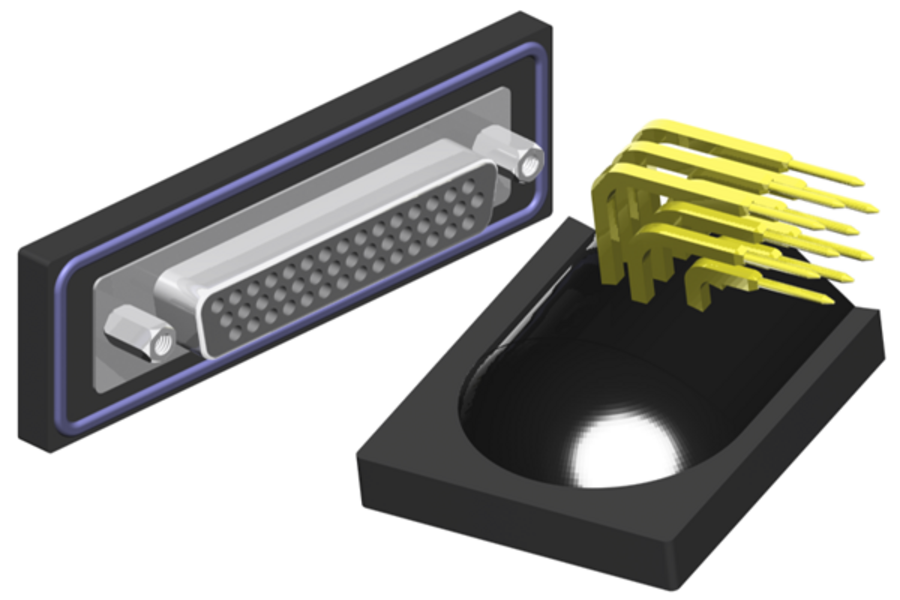 High Density THT version -90°- without mounting brackets