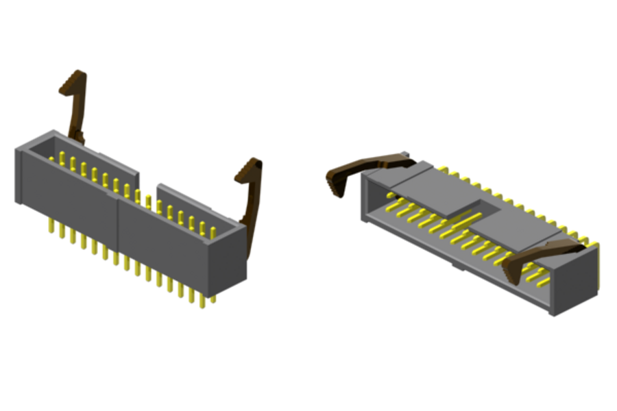 Through-hole soldering (THT) - Box Header with metal ejector
