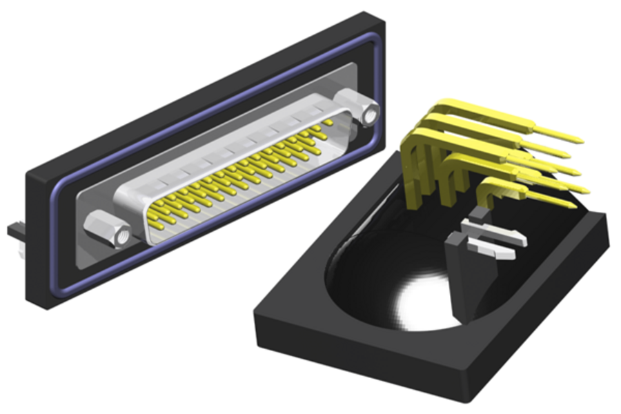 High Density THT version -90°- with mounting brackets