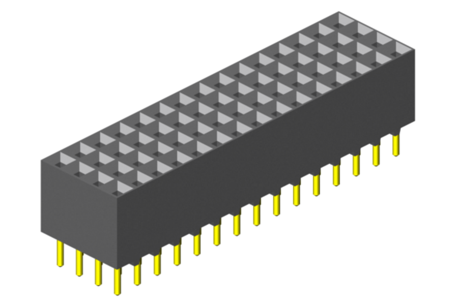 Through-hole soldering (THT) - vertical female header PC 104+ version