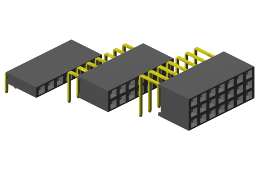Through-hole soldering (THT) - horizontal female headers