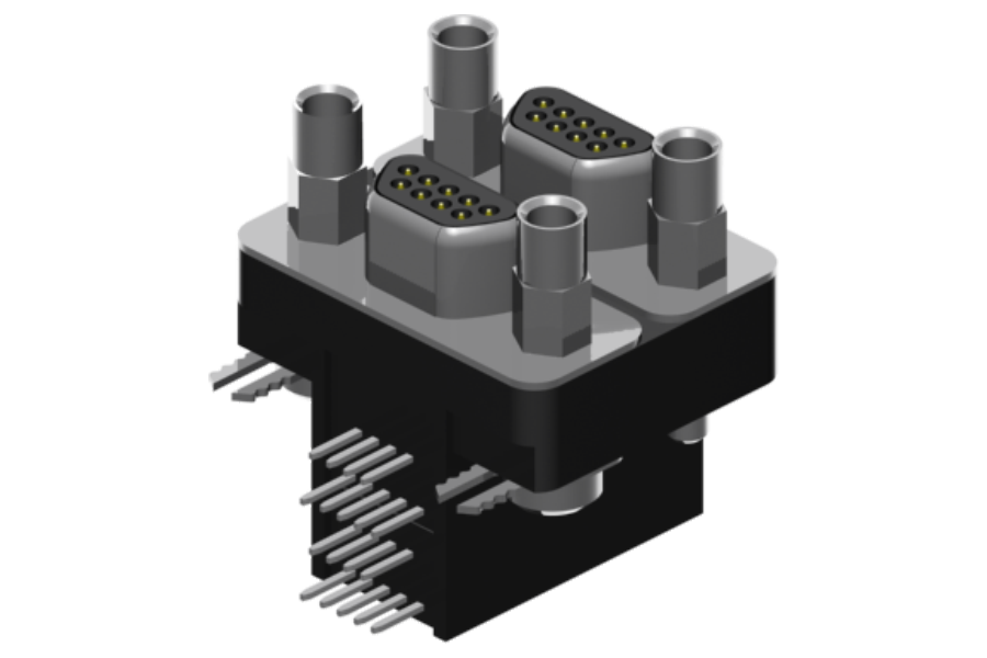 Micro D-Sub connector "dual port"