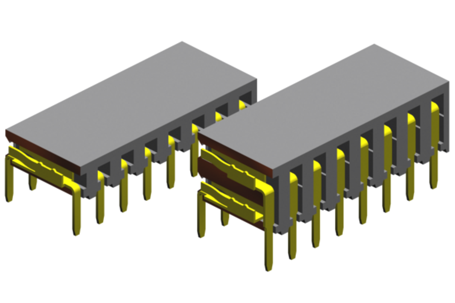 Through-hole soldering (THT) - "side entry" female header