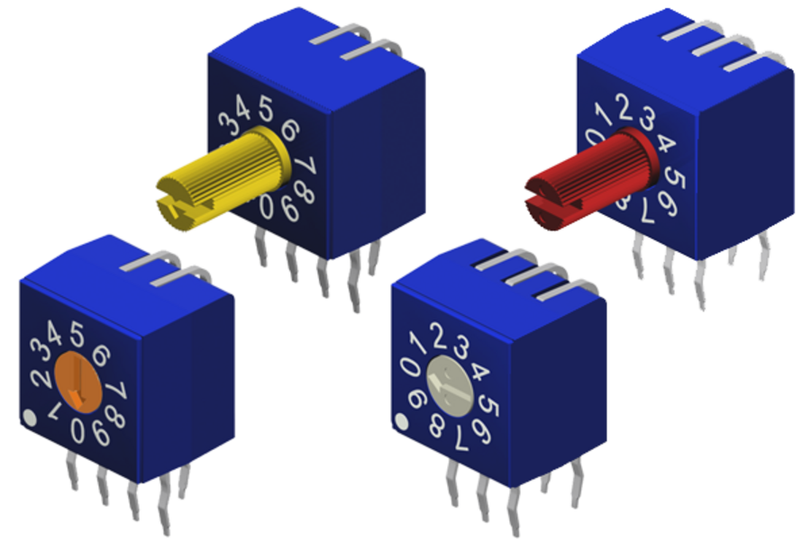 Rotary Switch "THT" version - vertical operation