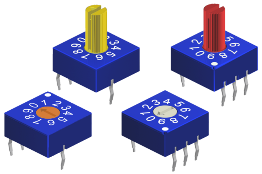 Rotary Switch "THT" version - horizontal operation