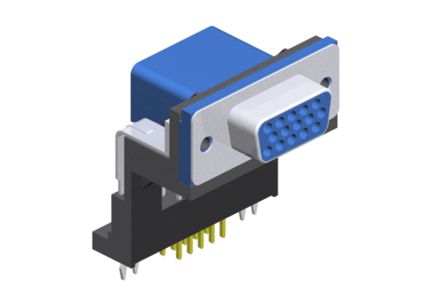 90° raised High Density D-Sub