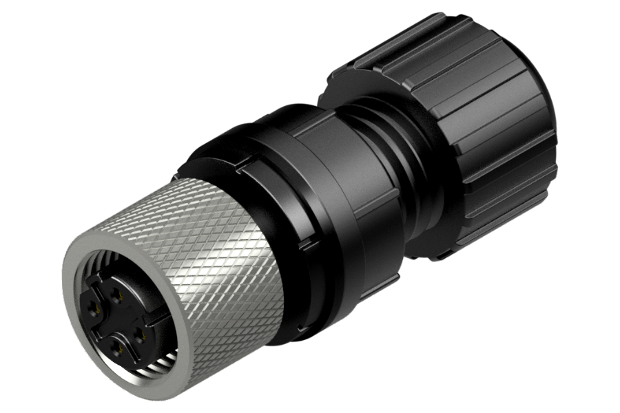 M12 Circular Connector D-Coding as "field assembly" version
